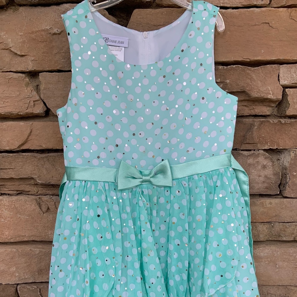 girls teal dress
